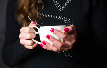 Woman with a cup of tea