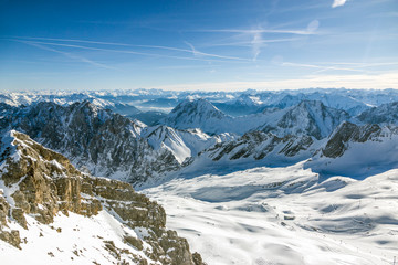 Top View of ski area at Mountain resort