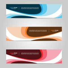 Naklejka premium Modern Banner template design creative with abstract background
