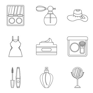 Living Well Icons Set. Outline Set Of 9 Living Well Vector Icons For Web Isolated On White Background