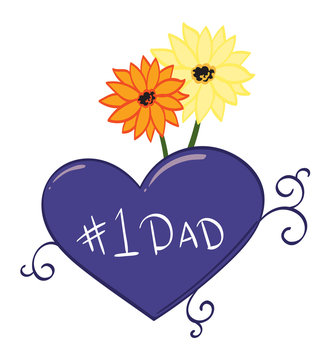Number 1 Dad with Daisies