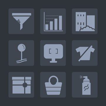 Premium set of fill icons. Such as architecture, monitor, leather, chart, diagram, change, drop, clean, city, bag, object, dirty, data, paint, style, repair, house, sign, technology, clothing, gift
