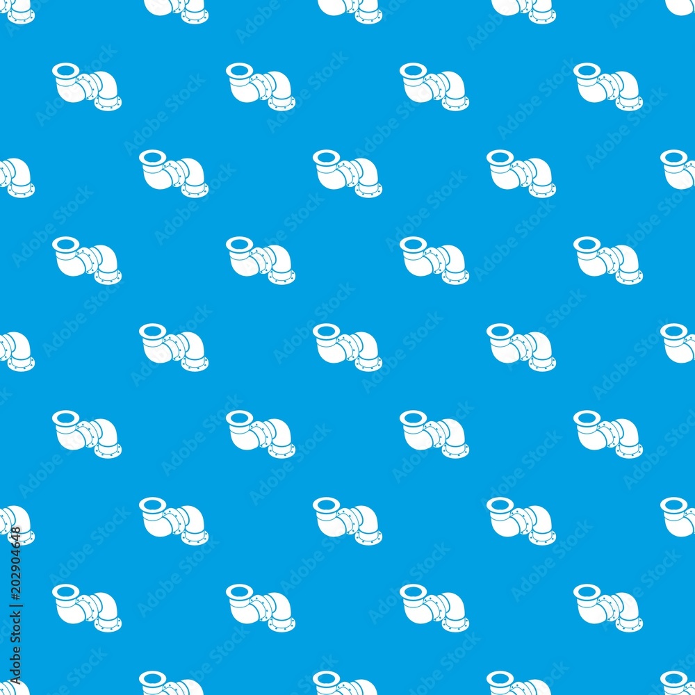 Poster Adapter pipe pattern vector seamless blue repeat for any use