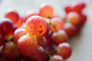 Fresh bunch of red grapes fuit