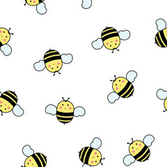 seamless pattern with bees