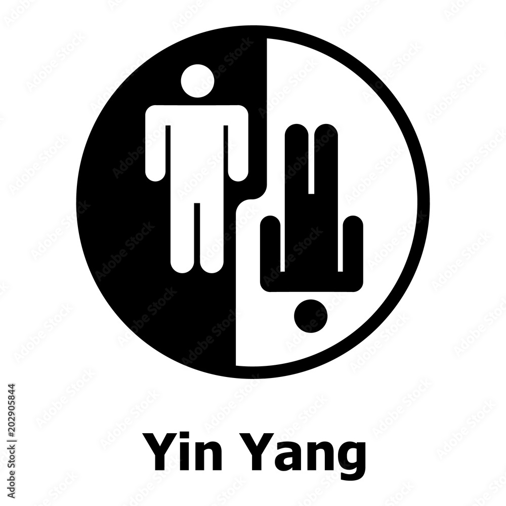 Poster ying yang icon. simple illustration of ying yang vector icon for web
