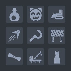 Premium set of fill icons. Such as animal, car, healthy, dress, cute, travel, green, kitty, road, fashion, industry, fresh, farming, bulldozer, oil, background, flight, equipment, fly, bow, sign, gift