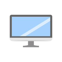 Vector PC flat icon isolated in cartoon style.