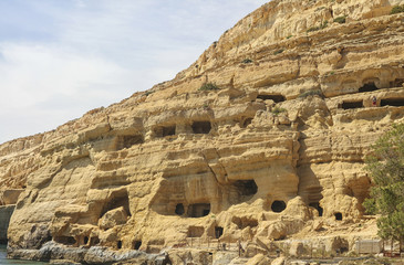 Matala caves in Crete