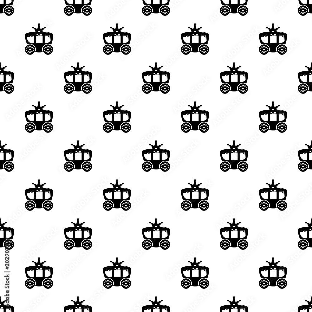 Poster carriage pattern vector seamless repeating for any web design
