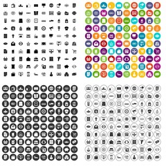 Fototapeta na wymiar 100 sale icons set vector in 4 variant for any web design isolated on white