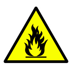 Flammable Material Hazard Sign