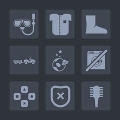 Premium set of fill icons. Such as shirt, new, sport, security, beauty, spaceship, safety, clothes, equipment, fun, hair, protection, snorkeling, dont, boot, sea, white, astronaut, textile, sign, care