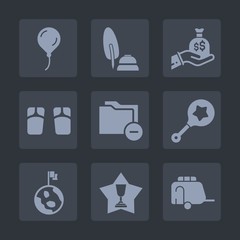Premium set of fill icons. Such as file, black, business, document, finance, balloon, achievement, summer, transportation, folder, white, place, calligraphy, child, paper, sack, celebration, beach