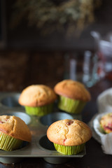 きのこ型でつくったマフィン