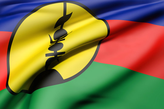 New Caledonia Flag Waving