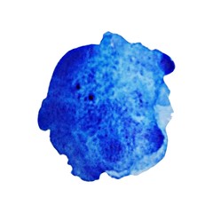 Watercolor stain Blue blurred blot isolated on white background Realistic object for creative design Vector illustration