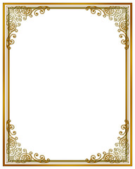 Frame with golden corner decorative