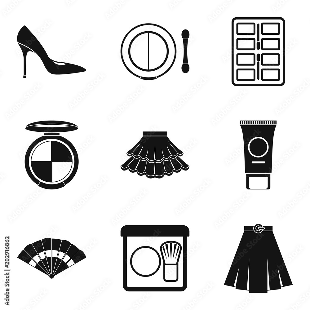 Poster shopping area icons set. simple set of 9 shopping area vector icons for web isolated on white backgr