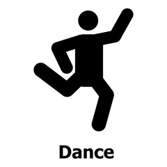 Fototapeta na wymiar Dance icon. Simple illustration of dance vector icon for web
