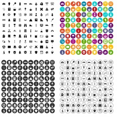 100 school years icons set vector in 4 variant for any web design isolated on white