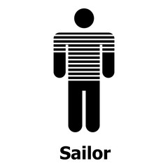 Sailor icon. Simple illustration of sailor vector icon for web