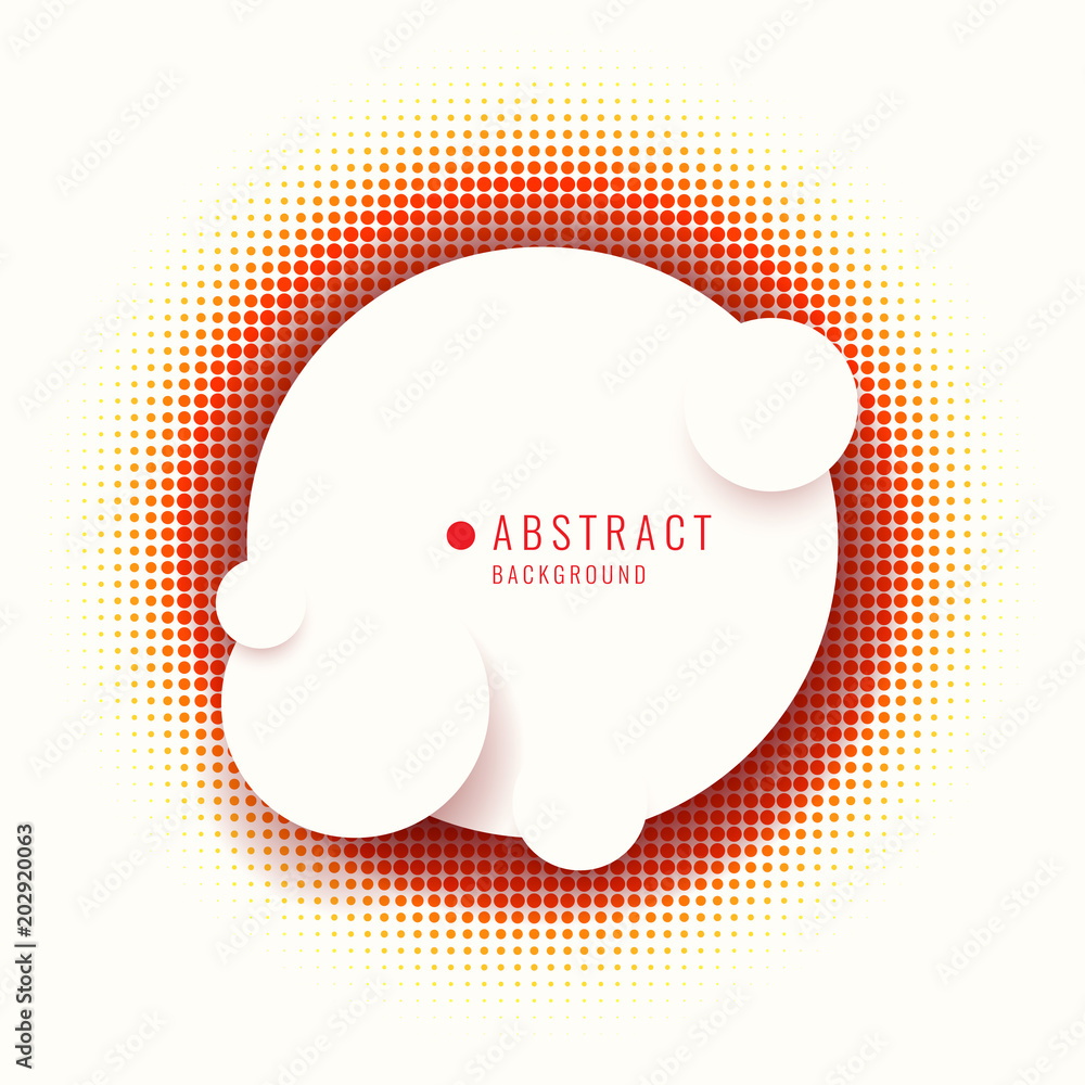Poster modern abstract background. template with circles of different sizes.