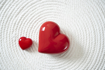 Red Candy Heart on White Background