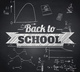 Fototapeta na wymiar Composite image of back to school message against blackboard