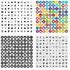 100 shopaholic icons set vector in 4 variant for any web design isolated on white