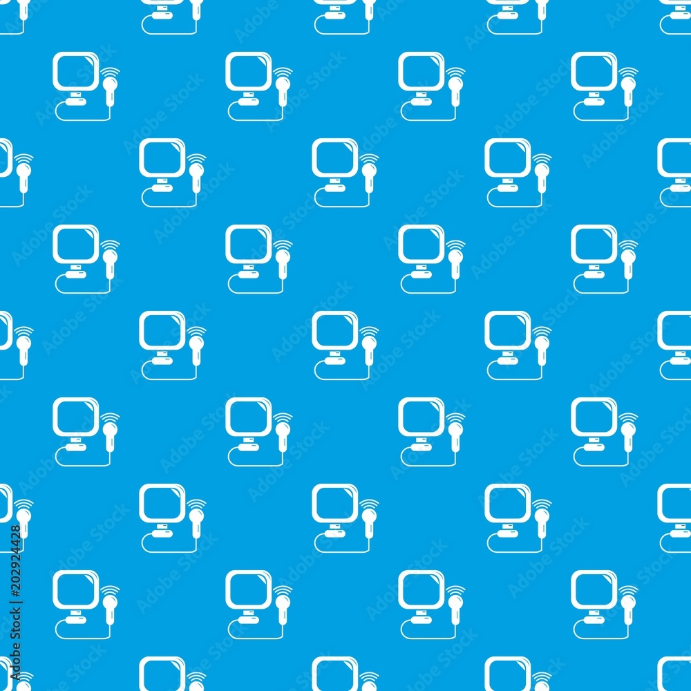 Poster ultrasound pattern vector seamless blue repeat for any use