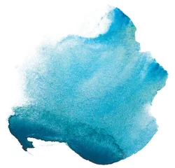 aquarellfleck blau. auf weißem hintergrund isoliert © Alex