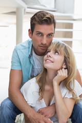 Close-up portrait of a smiling couple