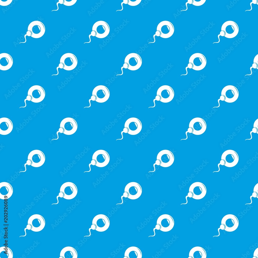 Poster fertilization egg pattern vector seamless blue repeat for any use