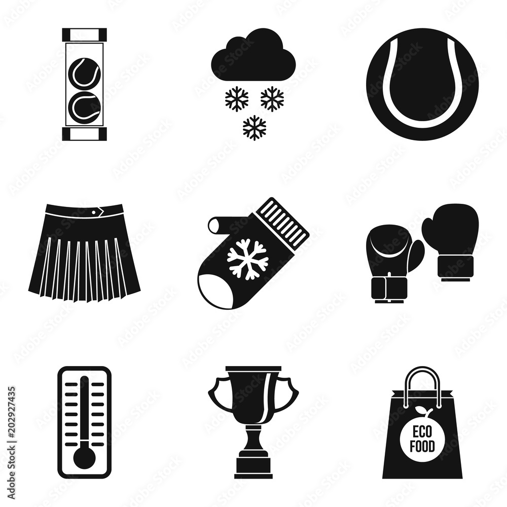Poster fair game icons set. simple set of 9 fair game vector icons for web isolated on white background
