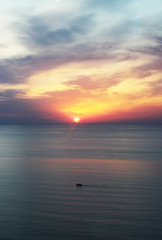 Obraz premium black sea sunset