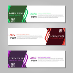 Fototapeta premium Vector abstract design web banner template. Web Design Elements - Header Design. 