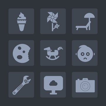 Premium set of fill icons. Such as photography, vacation, beach, cute, cream, strawberry, cake, ice, child, pink, sad, technology, petal, food, flower, blossom, toy, white, horse, equipment, duck, kid