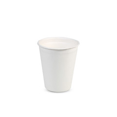 white paper cup isolated on white