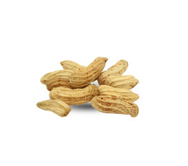 peanuts on white background
