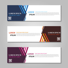 Vector abstract design web banner template. Web Design Elements - Header Design. 