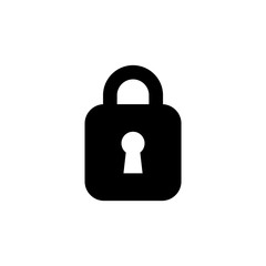 Lock unlock icon ui simple style flat illustration