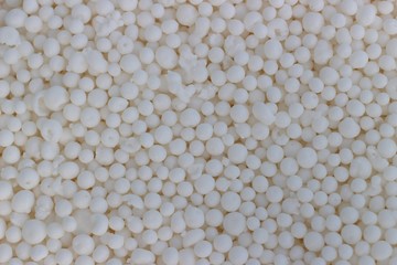 Background white ammonium nitrate closeup