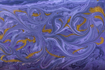 Marble abstract acrylic background. Violet marbling artwork texture. Marbled ripple pattern.