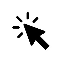 Click icon in trendy style isolated on white background. Flat vector illustration