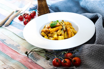 Chicken with Lemon Confit Ground Potatoes