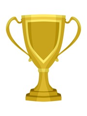 simple flat golden cup vector stock