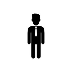 Businessman Icon in trendy flat style isolated on white background. Leadership symbol for your web site design, logo, app, UI. Vector illustration, EPS10.