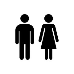 Man, Woman icon, isolated. Flat design.
