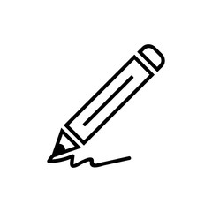 Pencil Icon Vector. Perfect Black pictogram illustration on white background.